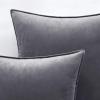 MIULEE Pack of 2 Navy Blue Decorative Velvet Throw Pillow Cover Soft Pillow Cover Soild Square Cushion Case for Sofa Bedroom Car 18x 18 Inch 45x 45cm(Dark Grey)