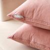 MIULEE Pack of 2 Navy Blue Decorative Velvet Throw Pillow Cover Soft Pillow Cover Soild Square Cushion Case for Sofa Bedroom Car 18x 18 Inch 45x 45cm(Dark Pink)