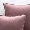 MIULEE Pack of 2 Navy Blue Decorative Velvet Throw Pillow Cover Soft Pillow Cover Soild Square Cushion Case for Sofa Bedroom Car 18x 18 Inch 45x 45cm(Jam)