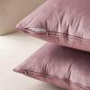 MIULEE Pack of 2 Navy Blue Decorative Velvet Throw Pillow Cover Soft Pillow Cover Soild Square Cushion Case for Sofa Bedroom Car 18x 18 Inch 45x 45cm(Jam)