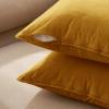 MIULEE Pack of 2 Navy Blue Decorative Velvet Throw Pillow Cover Soft Pillow Cover Soild Square Cushion Case for Sofa Bedroom Car 18x 18 Inch 45x 45cm(Mustard Yellow)