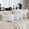 MIULEE Pack of 2 Navy Blue Decorative Velvet Throw Pillow Cover Soft Pillow Cover Soild Square Cushion Case for Sofa Bedroom Car 18x 18 Inch 45x 45cm(Pure White)