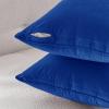 MIULEE Pack of 2 Navy Blue Decorative Velvet Throw Pillow Cover Soft Pillow Cover Soild Square Cushion Case for Sofa Bedroom Car 18x 18 Inch 45x 45cm(Royal Blue)