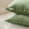 MIULEE Pack of 2 Navy Blue Decorative Velvet Throw Pillow Cover Soft Pillow Cover Soild Square Cushion Case for Sofa Bedroom Car 18x 18 Inch 45x 45cm(Sage Green)
