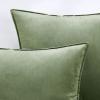 MIULEE Pack of 2 Navy Blue Decorative Velvet Throw Pillow Cover Soft Pillow Cover Soild Square Cushion Case for Sofa Bedroom Car 18x 18 Inch 45x 45cm(Sage Green)