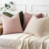 MIULEE Pack of 2 Orange Decorative Pillow Covers 16×16 Inch Soft Chenille Couch Throw Pillows Farmhouse Cushion Covers for Home Decor Sofa Bedroom Living Room(Olive Green)