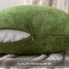 MIULEE Pack of 2 Orange Decorative Pillow Covers 16×16 Inch Soft Chenille Couch Throw Pillows Farmhouse Cushion Covers for Home Decor Sofa Bedroom Living Room(Moss Green)