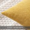MIULEE Pack of 2 Orange Decorative Pillow Covers 16×16 Inch Soft Chenille Couch Throw Pillows Farmhouse Cushion Covers for Home Decor Sofa Bedroom Living Room(Mustard Yellow)