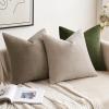 MIULEE Pack of 2 Orange Decorative Pillow Covers 16×16 Inch Soft Chenille Couch Throw Pillows Farmhouse Cushion Covers for Home Decor Sofa Bedroom Living Room(Olive Green)