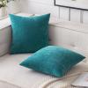 MIULEE Pack of 2 Orange Decorative Pillow Covers 16×16 Inch Soft Chenille Couch Throw Pillows Farmhouse Cushion Covers for Home Decor Sofa Bedroom Living Room(Teal Blue)