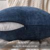 MIULEE Pack of 2 Orange Decorative Pillow Covers 16×16 Inch Soft Chenille Couch Throw Pillows Farmhouse Cushion Covers for Home Decor Sofa Bedroom Living Room(Navy Blue)