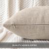 MIULEE Pack of 2 Orange Decorative Pillow Covers 16×16 Inch Soft Chenille Couch Throw Pillows Farmhouse Cushion Covers for Home Decor Sofa Bedroom Living Room(Beige)