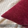 MIULEE Pack of 2 Orange Decorative Pillow Covers 16×16 Inch Soft Chenille Couch Throw Pillows Farmhouse Cushion Covers for Home Decor Sofa Bedroom Living Room(Burgundy)