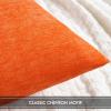 MIULEE Pack of 2 Orange Decorative Pillow Covers 16×16 Inch Soft Chenille Couch Throw Pillows Farmhouse Cushion Covers for Home Decor Sofa Bedroom Living Room(Bright Orange)