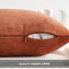 MIULEE Pack of 2 Orange Decorative Pillow Covers 16×16 Inch Soft Chenille Couch Throw Pillows Farmhouse Cushion Covers for Home Decor Sofa Bedroom Living Room(Orange)