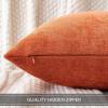 MIULEE Pack of 2 Orange Decorative Pillow Covers 16×16 Inch Soft Chenille Couch Throw Pillows Farmhouse Cushion Covers for Home Decor Sofa Bedroom Living Room(Burnt Orange)