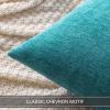 MIULEE Pack of 2 Orange Decorative Pillow Covers 16×16 Inch Soft Chenille Couch Throw Pillows Farmhouse Cushion Covers for Home Decor Sofa Bedroom Living Room(Teal Blue)