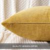 MIULEE Pack of 2 Orange Decorative Pillow Covers 16×16 Inch Soft Chenille Couch Throw Pillows Farmhouse Cushion Covers for Home Decor Sofa Bedroom Living Room(Mustard Yellow)