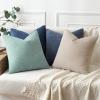 MIULEE Pack of 2 Orange Decorative Pillow Covers 16×16 Inch Soft Chenille Couch Throw Pillows Farmhouse Cushion Covers for Home Decor Sofa Bedroom Living Room(Aqua Green)