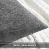 MIULEE Pack of 2 Orange Decorative Pillow Covers 16×16 Inch Soft Chenille Couch Throw Pillows Farmhouse Cushion Covers for Home Decor Sofa Bedroom Living Room(Dark Gray)