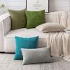 MIULEE Pack of 2 Orange Decorative Pillow Covers 16×16 Inch Soft Chenille Couch Throw Pillows Farmhouse Cushion Covers for Home Decor Sofa Bedroom Living Room(Teal Blue)
