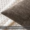MIULEE Pack of 2 Orange Decorative Pillow Covers 16×16 Inch Soft Chenille Couch Throw Pillows Farmhouse Cushion Covers for Home Decor Sofa Bedroom Living Room(Brown)
