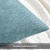 MIULEE Pack of 2 Orange Decorative Pillow Covers 16×16 Inch Soft Chenille Couch Throw Pillows Farmhouse Cushion Covers for Home Decor Sofa Bedroom Living Room(Blue Gray)