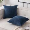 MIULEE Pack of 2 Orange Decorative Pillow Covers 16×16 Inch Soft Chenille Couch Throw Pillows Farmhouse Cushion Covers for Home Decor Sofa Bedroom Living Room(Navy Blue)