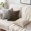 MIULEE Pack of 2 Orange Decorative Pillow Covers 16×16 Inch Soft Chenille Couch Throw Pillows Farmhouse Cushion Covers for Home Decor Sofa Bedroom Living Room(Brown)