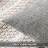 MIULEE Pack of 2 Orange Decorative Pillow Covers 16×16 Inch Soft Chenille Couch Throw Pillows Farmhouse Cushion Covers for Home Decor Sofa Bedroom Living Room(Light Grey)