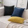 MIULEE Pack of 2 Orange Decorative Pillow Covers 16×16 Inch Soft Chenille Couch Throw Pillows Farmhouse Cushion Covers for Home Decor Sofa Bedroom Living Room(Black)