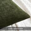 MIULEE Pack of 2 Orange Decorative Pillow Covers 16×16 Inch Soft Chenille Couch Throw Pillows Farmhouse Cushion Covers for Home Decor Sofa Bedroom Living Room(Olive Green)