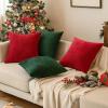 MIULEE Pack of 2 Orange Decorative Pillow Covers 16×16 Inch Soft Chenille Couch Throw Pillows Farmhouse Cushion Covers for Home Decor Sofa Bedroom Living Room(Red)