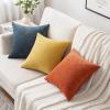 MIULEE Pack of 2 Orange Decorative Pillow Covers 16×16 Inch Soft Chenille Couch Throw Pillows Farmhouse Cushion Covers for Home Decor Sofa Bedroom Living Room(Mustard Yellow)