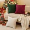 MIULEE Pack of 2 Orange Decorative Pillow Covers 16×16 Inch Soft Chenille Couch Throw Pillows Farmhouse Cushion Covers for Home Decor Sofa Bedroom Living Room(Burgundy)