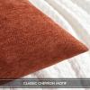 MIULEE Pack of 2 Orange Decorative Pillow Covers 16×16 Inch Soft Chenille Couch Throw Pillows Farmhouse Cushion Covers for Home Decor Sofa Bedroom Living Room(Rust)