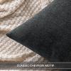 MIULEE Pack of 2 Orange Decorative Pillow Covers 16×16 Inch Soft Chenille Couch Throw Pillows Farmhouse Cushion Covers for Home Decor Sofa Bedroom Living Room(Black)