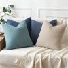 MIULEE Pack of 2 Orange Decorative Pillow Covers 16×16 Inch Soft Chenille Couch Throw Pillows Farmhouse Cushion Covers for Home Decor Sofa Bedroom Living Room(Blue Gray)