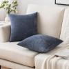 MIULEE Pack of 2 Orange Decorative Pillow Covers 16×16 Inch Soft Chenille Couch Throw Pillows Farmhouse Cushion Covers for Home Decor Sofa Bedroom Living Room(Blue)