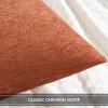 MIULEE Pack of 2 Orange Decorative Pillow Covers 16×16 Inch Soft Chenille Couch Throw Pillows Farmhouse Cushion Covers for Home Decor Sofa Bedroom Living Room(Orange)