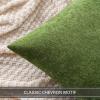 MIULEE Pack of 2 Orange Decorative Pillow Covers 16×16 Inch Soft Chenille Couch Throw Pillows Farmhouse Cushion Covers for Home Decor Sofa Bedroom Living Room(Moss Green)