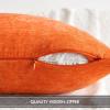 MIULEE Pack of 2 Orange Decorative Pillow Covers 16×16 Inch Soft Chenille Couch Throw Pillows Farmhouse Cushion Covers for Home Decor Sofa Bedroom Living Room(Bright Orange)