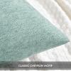 MIULEE Pack of 2 Orange Decorative Pillow Covers 16×16 Inch Soft Chenille Couch Throw Pillows Farmhouse Cushion Covers for Home Decor Sofa Bedroom Living Room(Aqua Green)