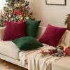 MIULEE Pack of 2 Orange Decorative Pillow Covers 16×16 Inch Soft Chenille Couch Throw Pillows Farmhouse Cushion Covers for Home Decor Sofa Bedroom Living Room(Burgundy)
