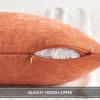 MIULEE Pack of 2 Orange Decorative Pillow Covers 16×16 Inch Soft Chenille Couch Throw Pillows Farmhouse Cushion Covers for Home Decor Sofa Bedroom Living Room(Coral Red)