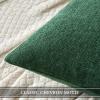 MIULEE Pack of 2 Orange Decorative Pillow Covers 16×16 Inch Soft Chenille Couch Throw Pillows Farmhouse Cushion Covers for Home Decor Sofa Bedroom Living Room(Dark Green)