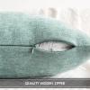 MIULEE Pack of 2 Orange Decorative Pillow Covers 16×16 Inch Soft Chenille Couch Throw Pillows Farmhouse Cushion Covers for Home Decor Sofa Bedroom Living Room(Aqua Green)