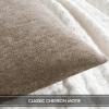 MIULEE Pack of 2 Orange Decorative Pillow Covers 16×16 Inch Soft Chenille Couch Throw Pillows Farmhouse Cushion Covers for Home Decor Sofa Bedroom Living Room(Light Brown)