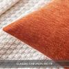MIULEE Pack of 2 Orange Decorative Pillow Covers 16×16 Inch Soft Chenille Couch Throw Pillows Farmhouse Cushion Covers for Home Decor Sofa Bedroom Living Room(Burnt Orange)
