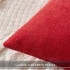 MIULEE Pack of 2 Orange Decorative Pillow Covers 16×16 Inch Soft Chenille Couch Throw Pillows Farmhouse Cushion Covers for Home Decor Sofa Bedroom Living Room(Red)